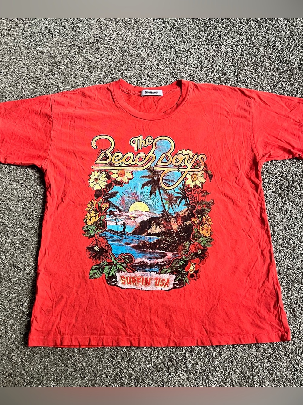 Daydreamer the Beach Boys Surfin USA T Shirt Oversized Small Graphic Retro